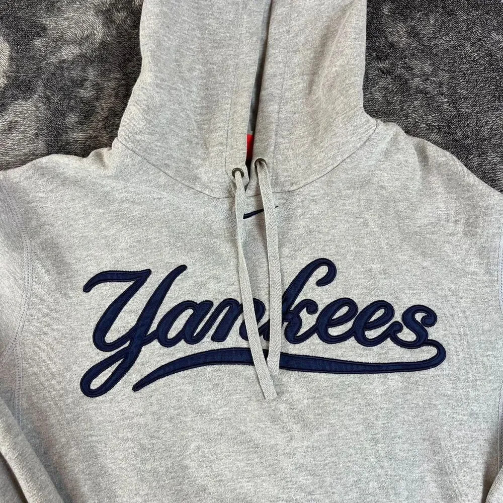 Vtg Nike MLB Center Swoosh New York Yankees Men's S Hoodie Sweatshirt Pullover - Picture 2 of 11